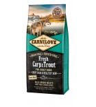 Carnilove Fresh carpe et truite pour chiens - Beauté du poil et santé de la peau (1,5 kg / 12 kg) 