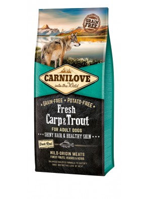 CARNILOVE FRESH Carpe & truite, Pelage et peau chiens adultes