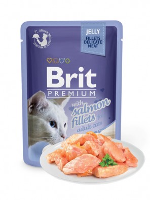 BRIT PREMIUM Cat Delicate - Aliment en gelée pour chats au saumon (85g)