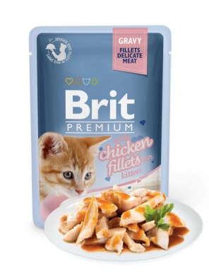 BRIT PREMIUM Cat Delicate - Aliment en sauce pour chatons au poulet 85g
