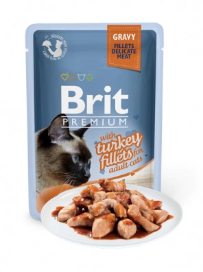 BRIT PREMIUM Cat Delicate - Aliment en sauce pour chats à la dinde 85 g