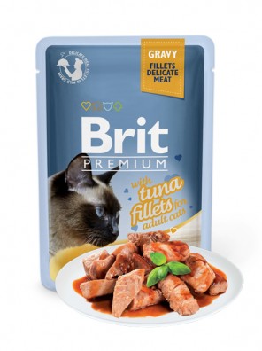 BRIT PREMIUM Cat Delicate - Aliment en sauce pour chats au thon 85 g