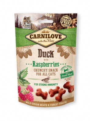 CARNILOVE Crunchy Snack - Canard & Framboise, pour chats (50 g)