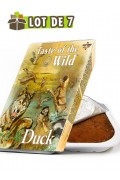 TASTE OF THE WILD Tray Duck & Chicken - Lot de 7 barquettes pour chien au canard et poulet (7x390g)