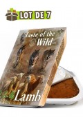 TASTE OF THE WILD Tray Lamb & Chicken - Lot de 7 barquettes pour chien à l'agneau et poulet (7x390g)