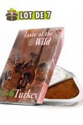 TASTE OF THE WILD Tray Turkey & Duck - Lot de 7 barquettes pour chien à la dinde et au canard (7x390g)