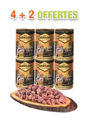 CARNILOVE Pâtée Chiot - Saumon & Dinde (lot de 6x400g)