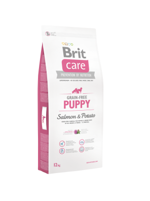 BRIT CARE Grain Free Puppy Salmon & Potato (sac abîmé) 12kg