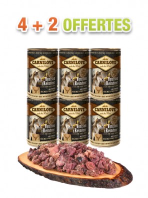 CARNILOVE Pâtée Chien - Gibier & Renne (lot de 6x400g)