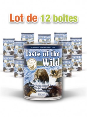 Pâtée pour chiens TASTE OF THE WILD Pacific Stream (lot de 12x390g)