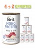BRIT MONO PROTEIN Pâtée pour chien, Agneau et riz (lot de 6x400g)