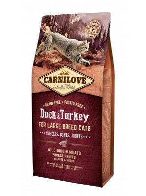 CARNILOVE CAT Duck & Turkey, Chat de grande taille