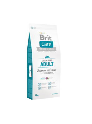 Brit Care GrainFree - Salmon & Potato pour chiens adultes de petites et moyennes races 12(sac abîmé)