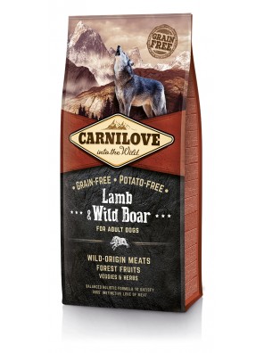 CARNILOVE DOG Lamb & Wild Boar, Adult (sac abîmé) 12 kg