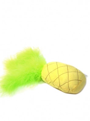 Peluche ananas garnie d'herbe à chat et clochette BeOneBreed