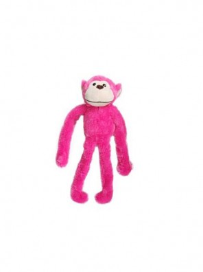peluche singe rose